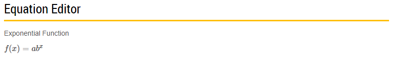screenshot of equation in published view