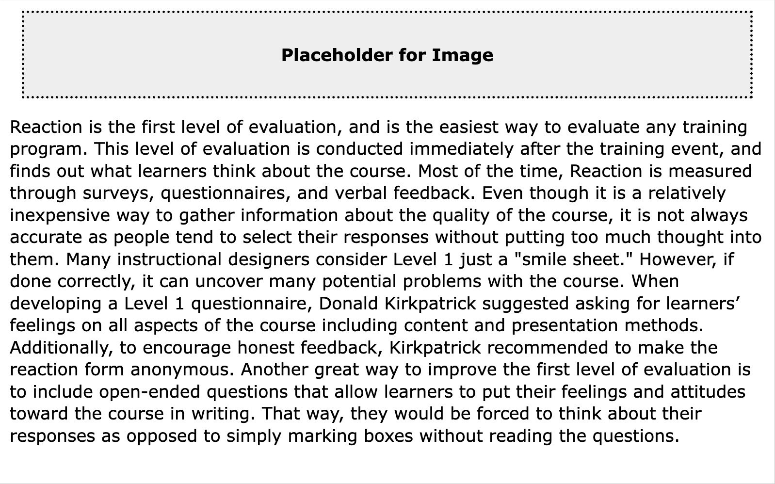 placeholder for image block