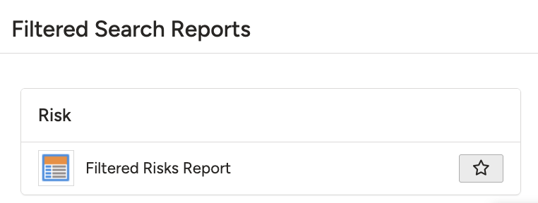 A starred template in the report list, which can be run as-is or adjusted.