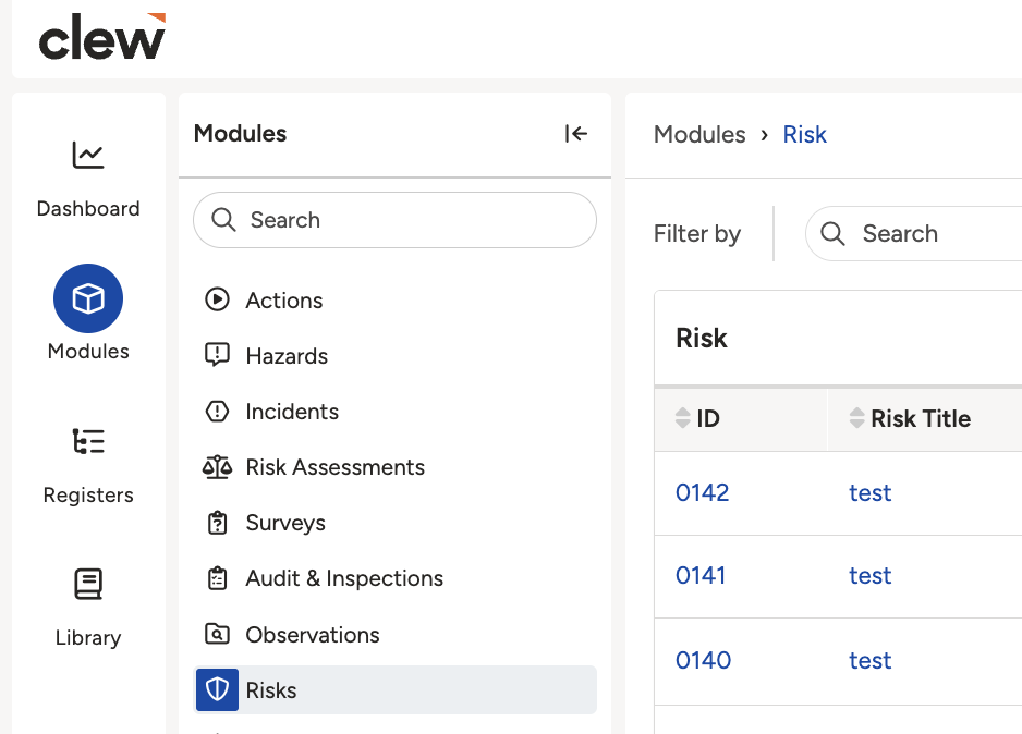 Selecting a risk view