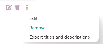 YouTube channel integration menu after clicking on the three dot menu, with the word Remove highlighted.