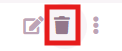 YouTube channel integration trashcan button highlighted with a red box.