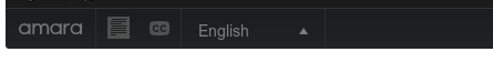 An example of the embedded Amara toolbar below a video.
