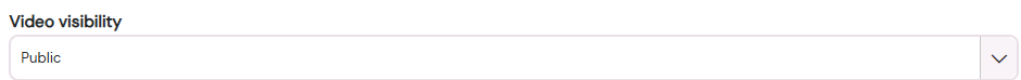 A team's video visibility set to "public", instead of "private".
