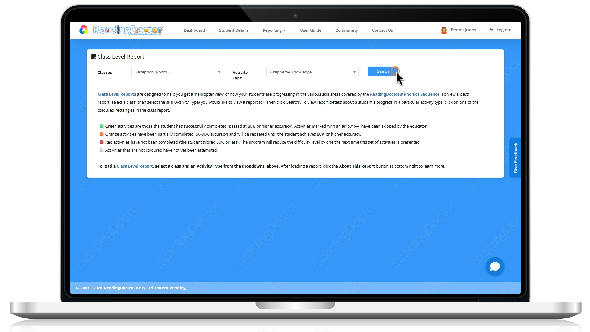 ReadingDoctor Dashboard on MacBook Pro (3)