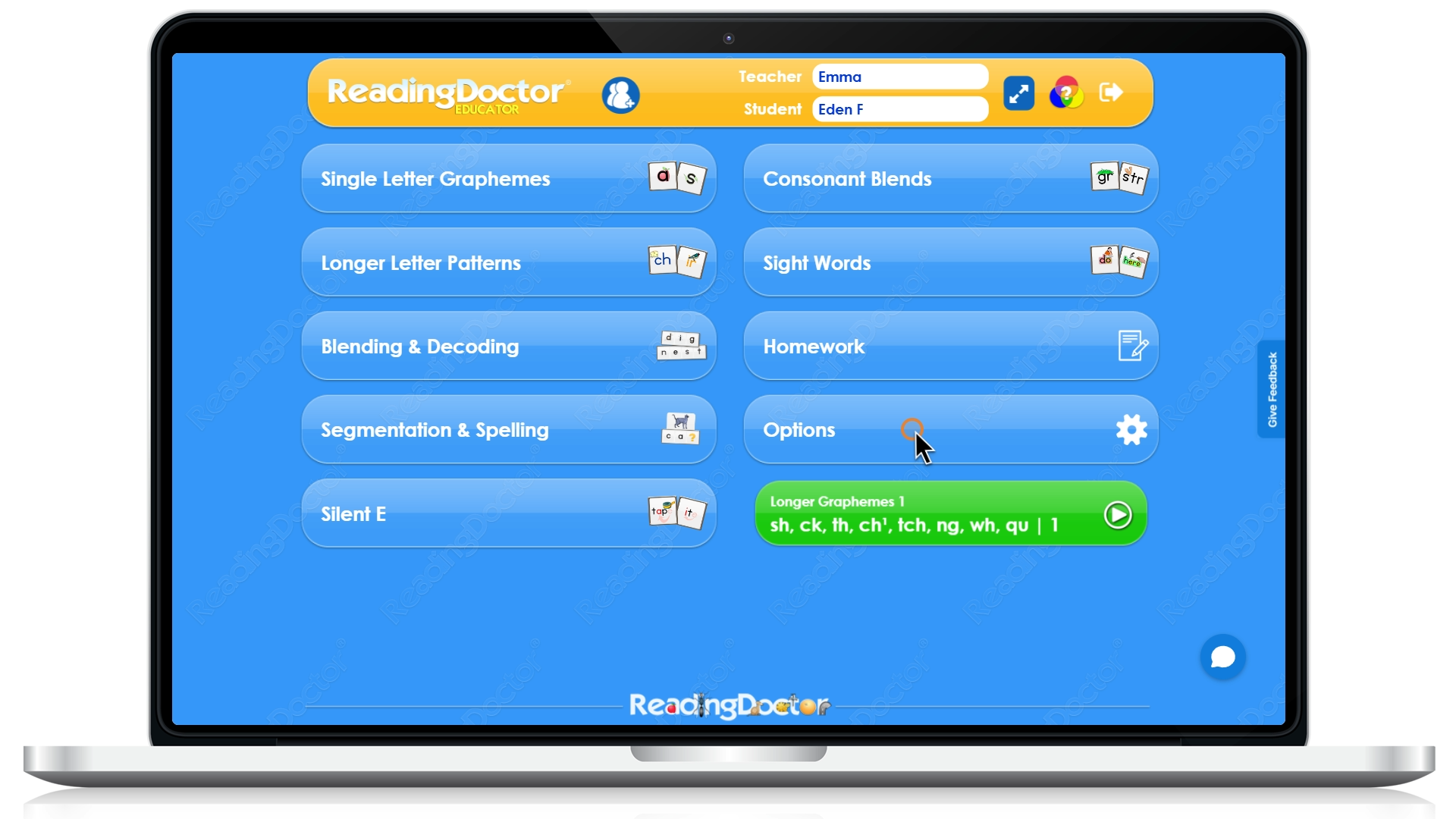 ReadingDoctor Login on MacBook Pro (11)
