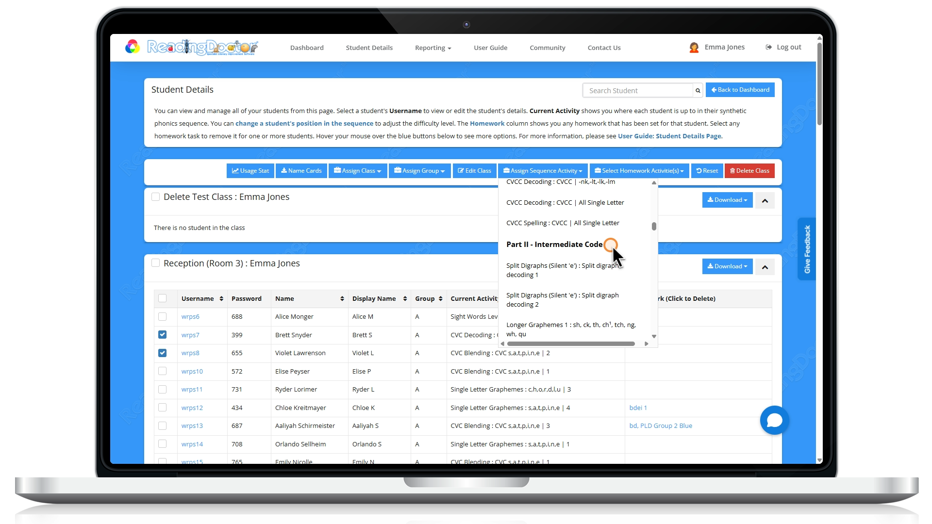 ReadingDoctor Dashboard on MacBook Pro (3)