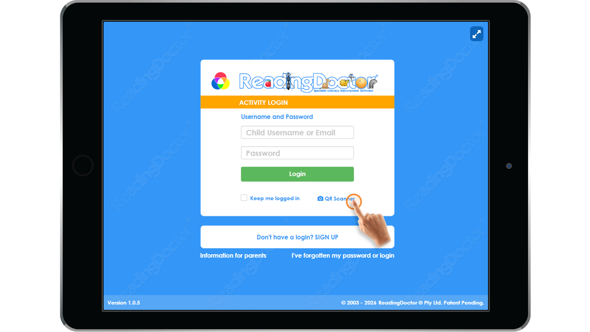 ReadingDoctor Login on iPad (17)