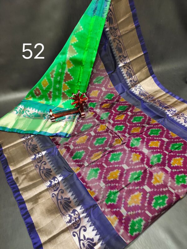 Pochampally Ikkath Design Pure Uppada pattu - Image 3