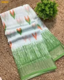 Linen Digital Print Cotton Sarees