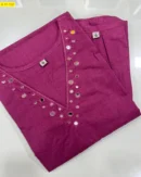 Designer Solid Color Kurti Pant Set