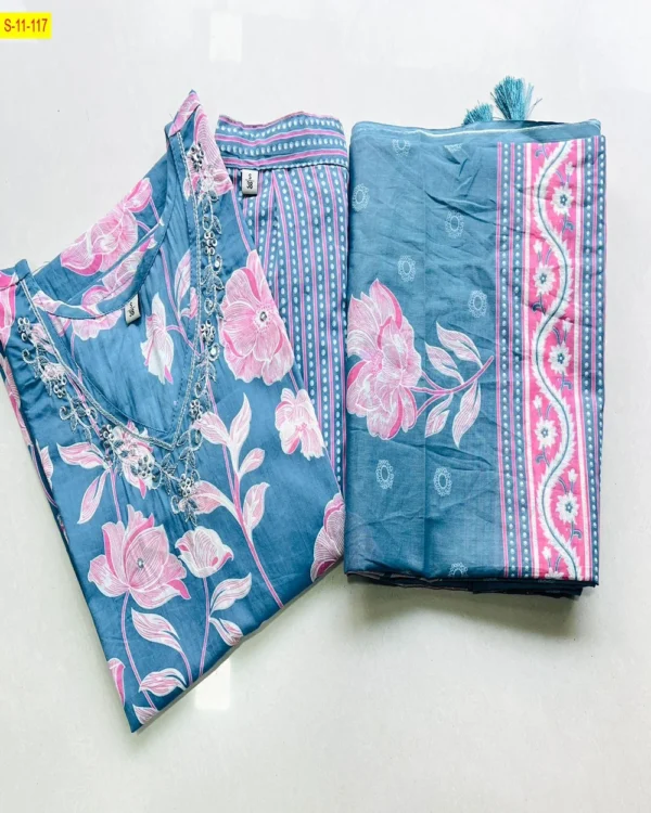Premium Fine Cotton Kurti Set