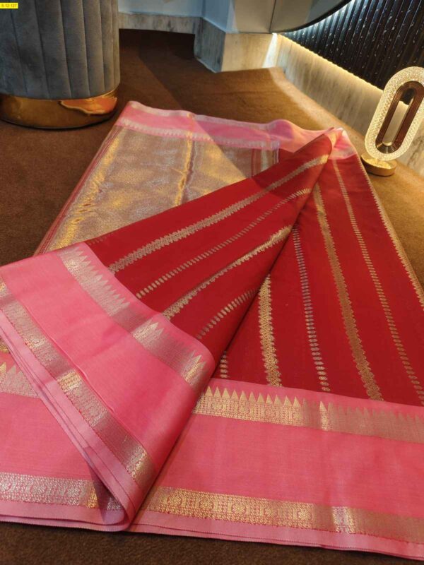 Banarasi Semi Katan Soft Silk Saree - Image 2