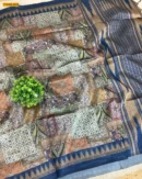 Kalamkari Soft Linen Silk Saree