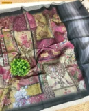 Kalamkari Soft Linen Silk Saree