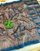 Kalamkari Soft Linen Silk Saree