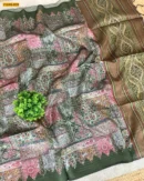 Kalamkari Soft Linen Silk Saree