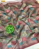 Kalamkari Soft Linen Silk Saree