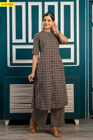 Premium printed Fine Cotton Kurti and pant