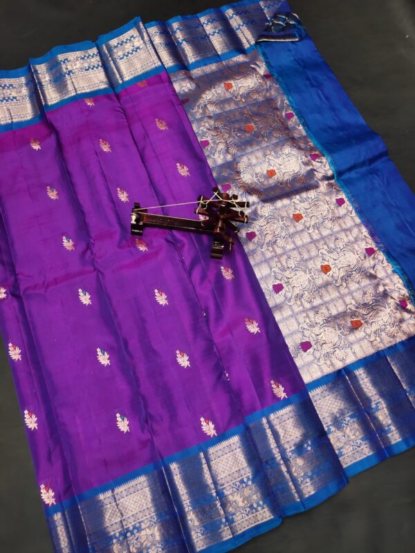 Pure Handloom Double Warp Kanchi Pattu Sarees - Image 6