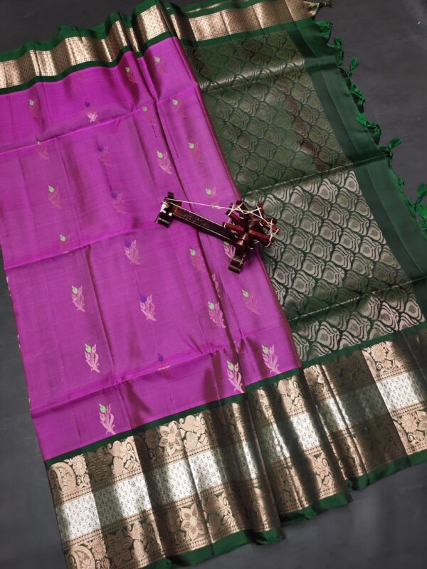 Pure Handloom Double Warp Kanchi Pattu Sarees - Image 5