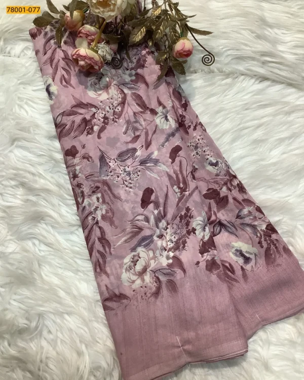 Chiffon Printed Saree - Image 23