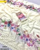 Digital print design Chiffon Sarees