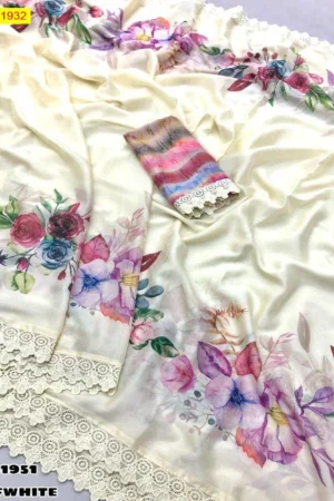 Digital print design Chiffon Sarees