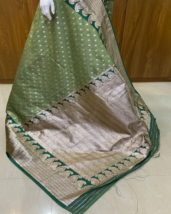 Pure Silk Soft Fabric Saree with Original Zari Weaving - Image 5