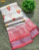 Linen Digital Print Cotton Sarees