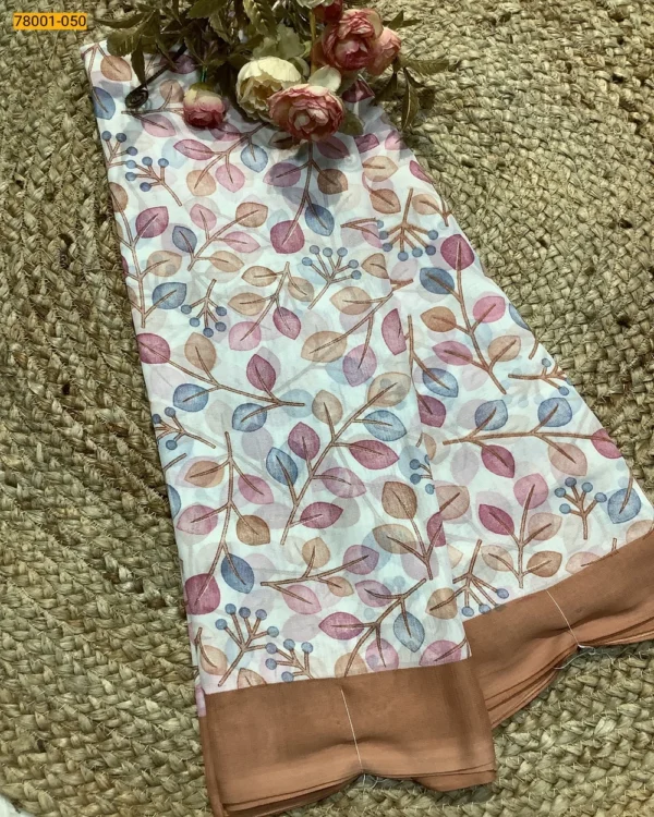 Chiffon Printed Saree - Image 6