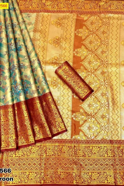 Kanjivaram Silk Pure Zari Weaving Saree 