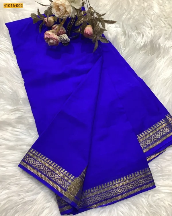 Viscose Warm Soft Crepe Silk Saree - Image 2