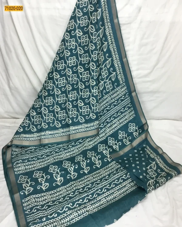 Indigo Fancy Binny Silk Printed Saree