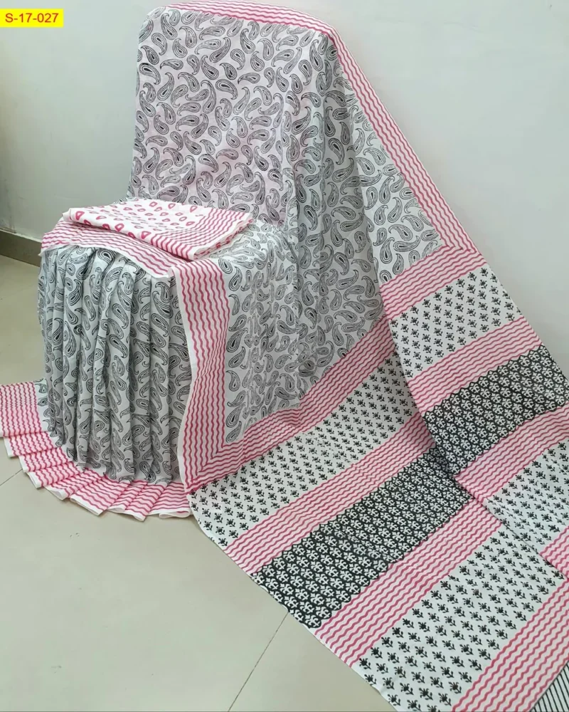 Pure Cotton Mulmul Saree - Image 10