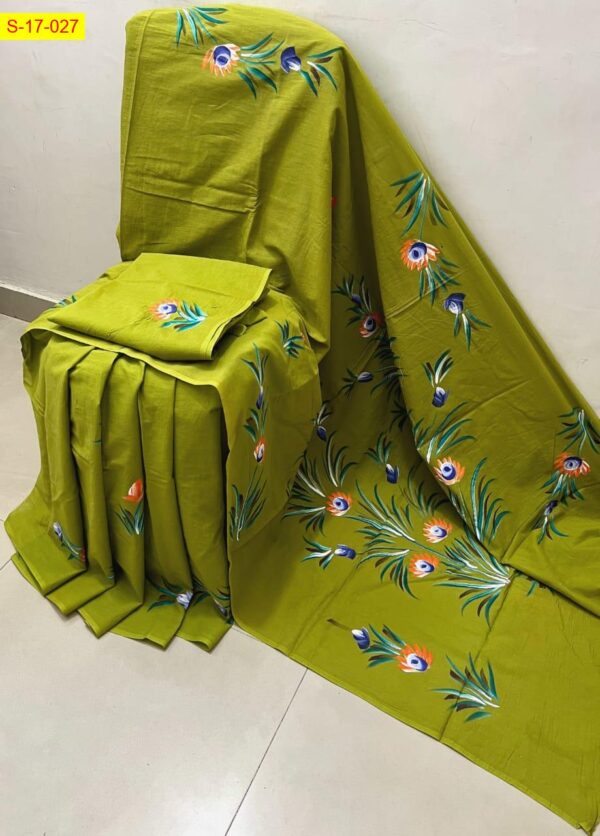 Pure Cotton Mulmul Sarees - Image 3