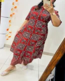 Printed Fine Cotton Kurti And Pant Set