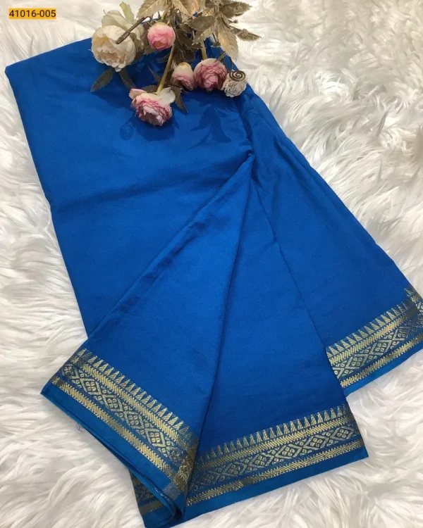 Viscose Warm Soft Crepe Silk Saree - Image 6