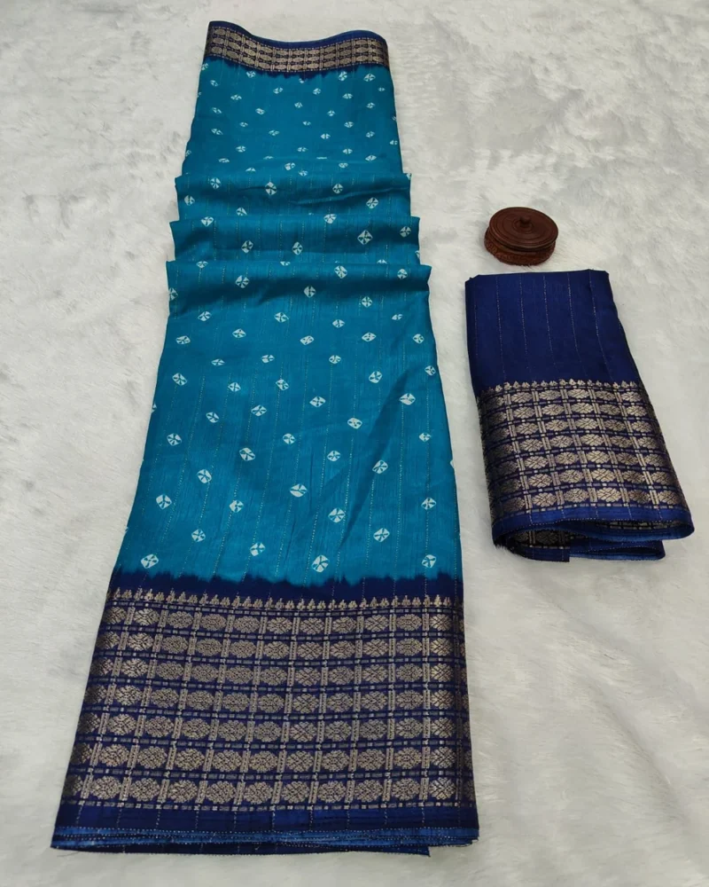 Pure and Soft Dola Silk Saree - Image 2