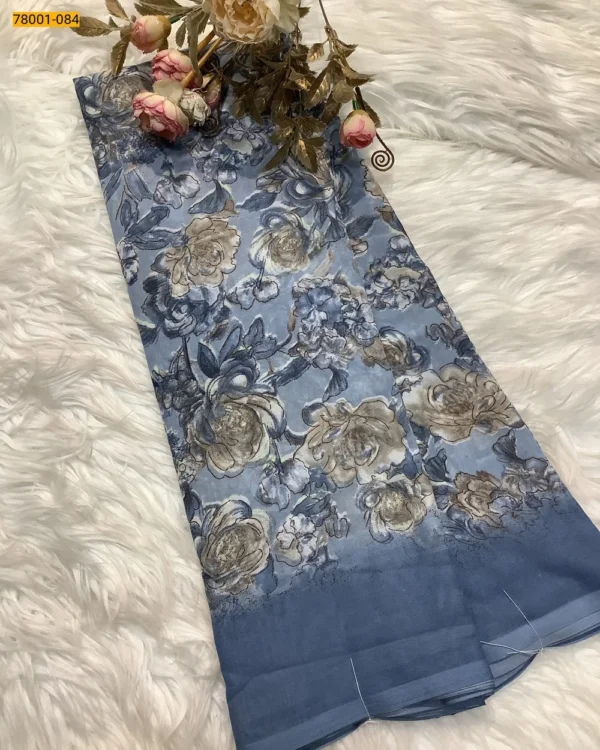 Chiffon Printed Saree - Image 14
