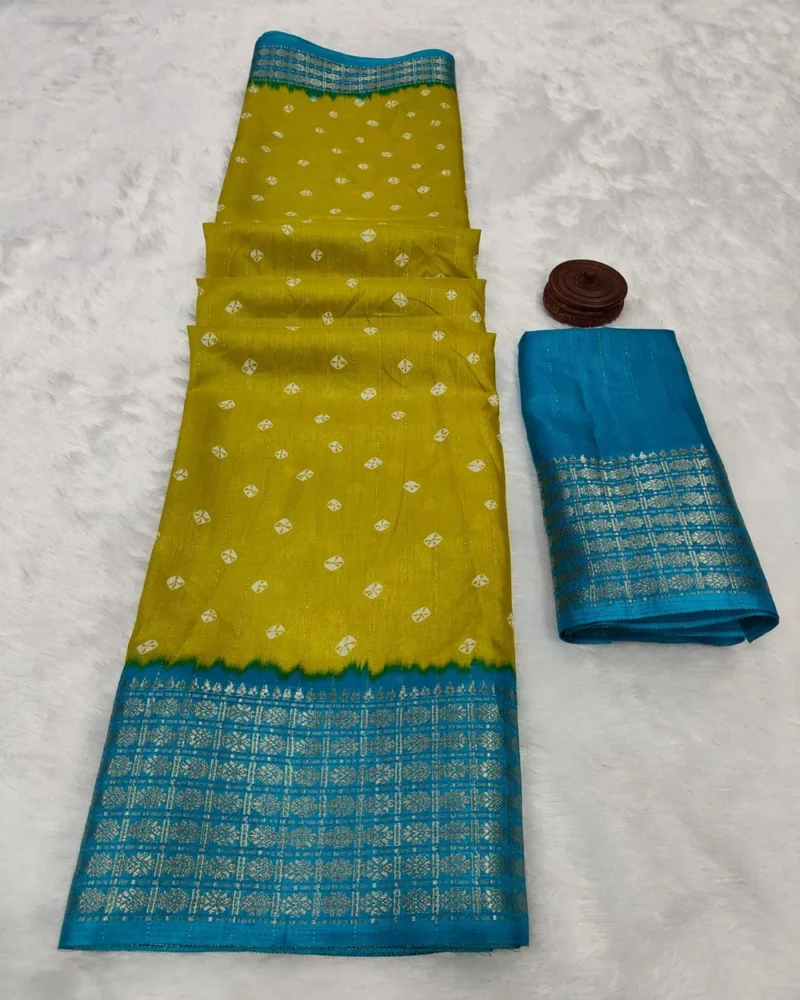 Pure and Soft Dola Silk Saree - Image 4
