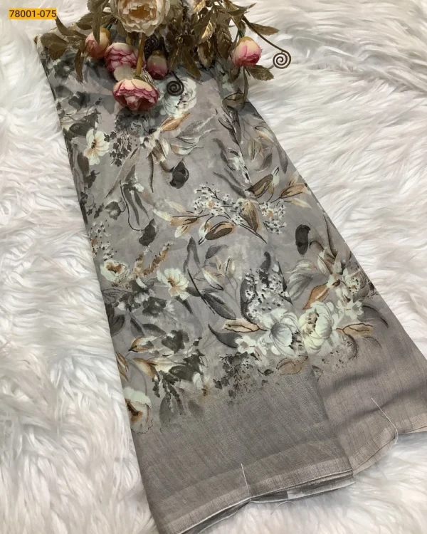 Chiffon Printed Saree - Image 17