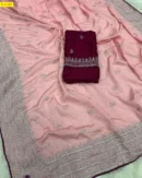 Chinnon Multi Embroidery Work Sarees