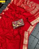 Chit pallu Crepe Silk Saree