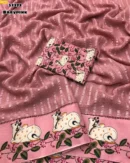 Digital Printed Chiffon Crush Saree