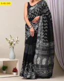 Digital printed-Linen Cotton Sarees