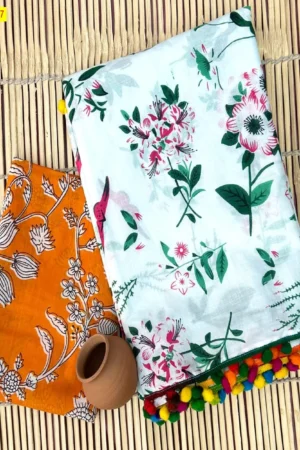DOVE - Mulmul Cotton Saree