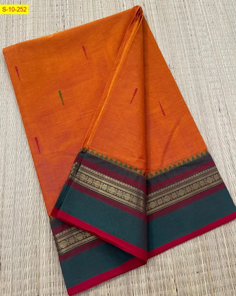 Pure Handloom Kanchi Cotton Saree - Image 5