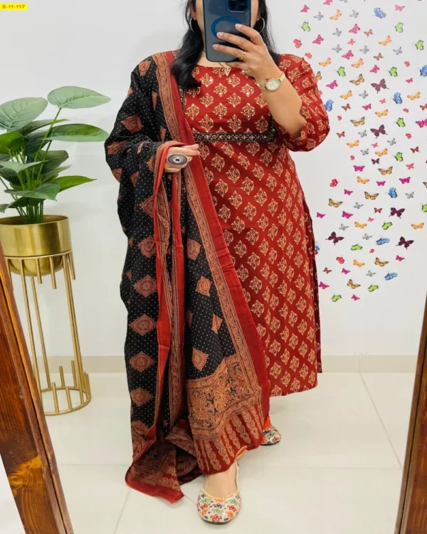 Premium Fine Cotton Kurti Set - Image 10