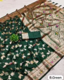 Meenakari touch-up Soft Banarasi Silk Sarees